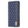 Fundas para Iphone 15 14 13 12 11 X XR XS 8 7 Pro Plus Max Grid Wallet Funda de cuero para teléfono Fundas de lujo