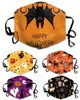 DHL Halloween Face Mask Consproof Cotton Masks أقنعة مهرجان قابلة لإعادة الاستخدام القابلة لإعادة الاستخدام أزياء الطباعة المخصصة لركوب الدراجات MAS2086905