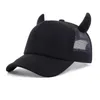 Ballkappen Devil Horn Baseball Passen Sie die Kopfgröße an Auffällige Peaked Cycling Climbing Travel Hat für Erwachsene Unisex