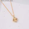 Charmarmband 3 Flower Gold Plated S med Pearl Mother Natural Stone Necklace For Women Girls Luxury Fashion Jewelry Set Q240321