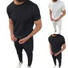 Tute da uomo Estate traspirante in due pezzi Jacquard snocciolata T-shirt Pantaloni Tute sportive Uomo Funky Tute Giacca gessata