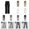 paarse jeans herenjeans designer jeans paarse merkjeans Nieuwe anti-slijtage slanke casual skinny jeans