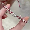 Link Bracelets Handmade Bowknot Bracelet Fashionable Princess Woven Hand Rope Adjustable Wristband For Women Teen Girls