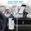 حامل هاتف لوحة القيادة 360 ° أوسع عرض 9in ذراع طويلة مرنة ، Universal Handsfree Auto Windshield Air Vent Phone Mount 2023