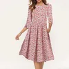 Feestjurken Dames Elegante maxi-jurk Boho Hoge taille Chiffon Sjerpen Halve mouw Bloemen Zomer Strand Geplooid vestidos XXL