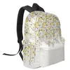 Rucksack Gelb Grau Blumen Student Schultaschen Laptop Benutzerdefinierte für Männer Frauen Frauen Reise Mochila