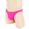 Mutande da uomo Slip in seta di ghiaccio Intimo bikini morbido Mutandine elasticizzate a vita bassa Perizoma con retro increspato Custodia grande U Convesso Lingerie confortevole