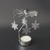 Candle Holders Mini Candles Rotating Candlestick Stand Revolving Windmill Candleholder Metal Creative