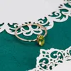 Pierścienie klastra Lamoon dla kobiet August Birthstone Natrual Peridot Stone Pierścień 925 Srebrny złoto plated bijoux biżuteria ri262