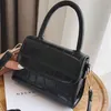 Umhängetaschen Frauen Retro Tasche Krokodil Marke Designer Reine Farbe Vintage Leder Handtasche Messenger Einfache Umhängetasche Bolsa