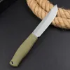 Coltello dritto di fascia alta H3887 di alta qualità 14C28N Lama per lavaggio in pietra Full Tang Maniglia Kraton Coltelli da sopravvivenza per campeggio all'aperto con Kydex