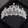 Bröllopskrona Fashion Brudhuvudstycke Hårtillbehör Pärlkronor Huvudsmycken Rhinestone Crown