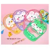 Bonbons Snack Emballage Ziplock Sacs avec Poignée Dessin Animé Mignon Enfants Enfant En Plastique Scellé Alimentaire Biscuits Pochettes De Rangement 18x24x6 cm 500 pcs