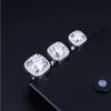 Dropshipping Moda 5mm-8mm Orecchini in argento sterling 925 Vvs Moissanite con diamante Vite posteriore ghiacciato Orecchini a forma di zucchero