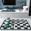 Masa Paspasları 1 PCS Siyah Beyaz Büyük Placemat Pamuk Keten Kumaş Mat Padleri Yemek Placemats Mantel Bireysel Mutfak Aksesuarları 50x60cm