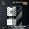 Diamond Privacy ESD Screen Protector for Phone 15 14 13 12 11 Pro Max XS XR Antic Static ESD Quick Exhaust 3S Big Curved Edge Tempered Glass With 10in1 Box Packing