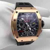 Belle montre-bracelet RM Collection de montres-bracelets RM011-FM Felipe Massa Time Code Montre-bracelet pour homme en or rose RM011 DK
