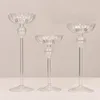 Candle Holders Simple European High Feet Striped Candlelight Dinner Wedding Props