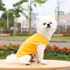 Hondenkleding Sublimatie Blank DIY Katoen Hond Kattenkleding Effen Kleur Zomer Ademend T-shirt Vest XS-5XL Huisdierenkleding BH8479 FF