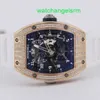 Orologio da polso RM Celebrity Casual Orologio Tourbillon RM003 da uomo in oro rosa intarsiato con datario di diamanti Cronografo meccanico automatico