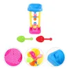 Giochi con la sabbia Divertimento in acqua Set di giocattoli con ruota idraulica Set di giocattoli in plastica per bambini Sandbox da spiaggia Giocattoli da spiaggia all'aperto Clessidra con sabbia Imbuto per setacciare l'acqua Tavolo con sabbia per spiaggia estiva 240321