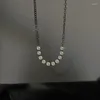 Pendentif Colliers Bohême Rétro Géométrique Y2K Réfléchissant Perle Titane Acier Collier Couture Lumineuse Pour Femmes Turquie Harajuku Mode