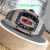 クリスタルオートマチックリストウォッチRM腕時計レッドリップススターズレディースシリーズRM07-01