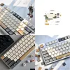 Accessoires voor toetsenbord-muiscombo's 138 toetsen Dusk Key Cap voor MX-schakelaar Mechanisch XDA-profiel PBT Dye Subbed Keycaps Mg met 7.0U ruimte Ot1Hh