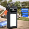 Large capacity emergency power bank with camping light, suitable for outdoor hiking, with 4 output ports for charging Apple Xiaomi