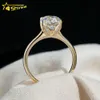 Designer Hot Selling Hip Hop VVS Custom 3ct Oval Lab Grown Cultivated Hochzeit S925 10K 14K 18K Gold Feiner Schmuck Verlobungsring mit Moissanit-Diamant