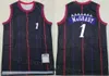 Retro Basketbol Penny Hardaway Formalar Adam Vintage Tracy McGrady Gömlek 1 Gerileme Nakış ve Dikiş Şerit Mavi Beyaz Kırmızı Purple Üst Kalite Satışta