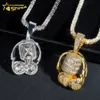 Designer Jewelry Hot Selling S925 Cheap Price Fashion OPK Gold Plated Iced Out Diamond Hip Hop Microphone Pendant 925 Silver VVS Moissanite Custom Pedant