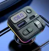DHL Gratis verzending Q27 Draadloze Bluetooth carkit MP3-speler Radio FM-zender 3.1A FM-luidspreker type-c Snelle USB C-poort Oplader AUX