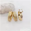 Cluster Rings Ladies Promise Proposal Engagement Bridal Sets Women Frosted 18K Gold Plated Jewelry Couples Ring Love Alliances Drop De Ot4U7