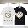 カサブランカメンズラグジュアリートップファッションTシャツカサブランカシャツカサブランカ服ファッションサマーセーラー襟半袖002