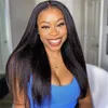 Yaki Straight frontal Human Hair Wig Brazilian Remy natural Scalp 13x4 hd Lace Front remy african american hair Wig