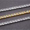 Nya designsmycken Asscher klippte is ut Moissanite Link Custom Sterling Sier Tennis Chain Halsband