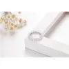 925 Zilver Pave Asscher Cut Full Square Gesimuleerde Diamond Cz Eternity Band Engagement Wedding Stone Ringen Maat 5678910