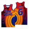 23 Michael NCAA 2021 Movie Space Jam Tune Squad basketbalshirt blauw 1/3 Tweety 10 Lola!Taz 7 R.RUNNER Lebron 6 James 1 Bugs Zwart