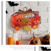 Couronnes de fleurs décoratives 2 pièces bricolage couronne décor ornement cadre floral artisanat fournitures soutien Halloween Thanksgiving citrouille Dro Dhbzq