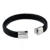 Bangle Sieraden Koeienhuid Geweven Lederen Armband Legering Socket Magnetische Gesp Stijl Touw