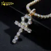 Projektant biżuterii Hot Sprzedaż hip hop S925 VVS Moissanite Niestandardowa najwyższa jakość certyfikowana łańcuch tenisowy Diamond Solid Jewelry 10k 14k 18k prawdziwe złoto