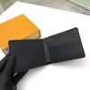 Дизайнерские мужские черные кожаные кошельки с тиснением Urses Роскошные кожаные короткие мужские кошельки с держателем для карт Кошельки Классическая карманная кожаная сумка без коробки