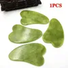 Massageador facial Jade Gua Sha Stone Natural Jade Facial Tool Board para SPA Ferramentas de arranhões e massagem Anti Pressão Cuidados com o corpo Escultura facial 240321