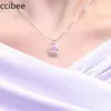 Pendentif Colliers Carré Rose Micro Ensemble Zircon Collier De Clavicule S925 Sterling Argent Minimaliste Ins Fille Coeur Style Accessoire