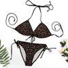 Maillots de bain pour femmes Sexy Mignon Papillon Bikinis Ensemble Fleurs Sauvages Imprimer Bikini Maillot De Bain Push Up String Deux Pièces Maillot De Bain Imprimé