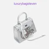 hremms kelyys luxury handle財布ソフトレザークロスボディラインストーンセカンドジェネレーションバッグハンドバッグ2024新しいネットレッドバージョンは本物のロゴを持っています