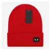 luxe mode schedel caps gebreide mutsen winter designer hoed met kleine monster labeling warme wollen muts unisex pet 16 kleuren hoge kwaliteit