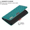 Fundas de teléfono para Xiaomi 14 13 Redmi A3 13C 13T Note 13 K70 K70E Pro Plus 4G 5G Grid Wallet Funda de cuero