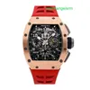 Fancy Wristwatch Elegance RM Wrist Watch RM011-SP CHRONOGRAPH Auto Gold Mens Strap Watch RM011 AJ RG